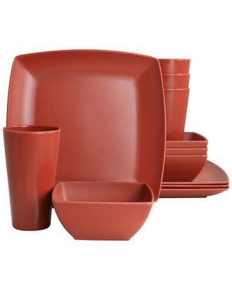 Gibson Home Dnu Gibson Home Grayson Melamine 12Pc Square Dinnerware Set