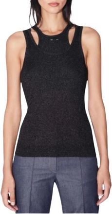 Barbara Bui Stijlvol Zwart Mesh Hemd - Dames - Tops zonder mouwen - Zwart - M - Tops
