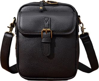 Generic Elegant Leather Messenger Bag, Large Capacity Shoulder Bag, Portable Phone Pouch with Multiple Compartments, Organizer for Bags with Modern Casual Des