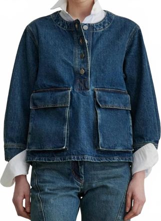 Rachel Comey Cai Denim Top In Aged Indigo