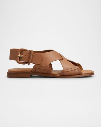 【関税&送料込】Tod'S Tod S Smooth Leather Flat Sandals TOD'S Leather sandals | NET-A-PORTER