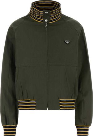 Prada Green Turtle Neck Jacket