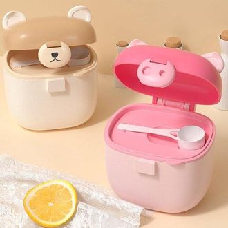 OEM Dosificador De Leche En Polvo Para Beb&eacute;s De 2 Piezas, Dosificador Port&aacute;til De Leche En Polvo Para Beb&eacute;s, Jarra De Leche En Polvo Con Forma De Oso