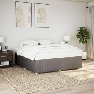 vidaXL Cama Sin Colch&oacute;n Tela Gris Taupe 180x200 Cm