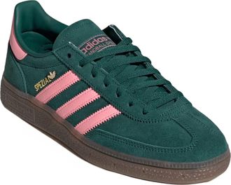 adidas Womens Sneakers Handball Spezial Collegiate Green-Pink Spark Gold Spark-Gold Metallic Trainers Green/pink Spark/gold