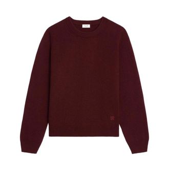 Celine Cashmere Knitwear, male, Red, Size: M Classic Knit Sweater for Everyday Wear