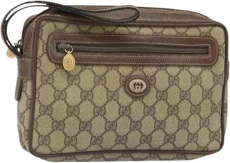 Gucci Pre-owned Clutches, female, Beige, Size: ONE SIZE Pre-owned Vintage Clutch Bag