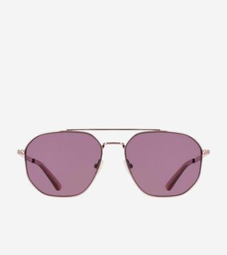 Cole Haan Womens Angular Navigator Sunglasses - Pink
