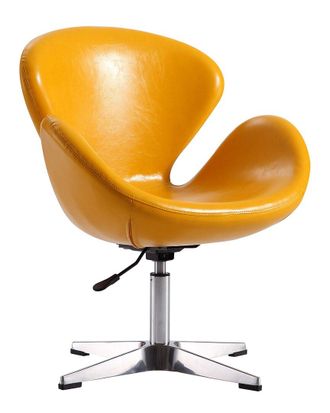 Manhattan Comfort Set Of 2 Raspberry Adjustable Swivel Chairs