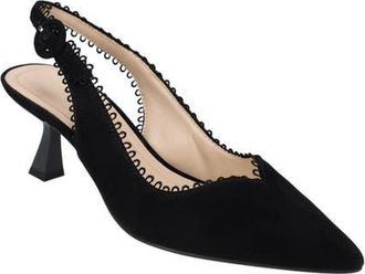 Pelle Moda Jalene Slingback Pointed Toe Pump in Black at Nordstrom, Size 5