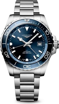 Longines HydroConquest GMT Automatic Bracelet Watch, 43mm in Blue at Nordstrom