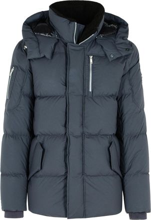 Moose Knuckles Everest 3 Q Daunenjacke aus grauem Nylon und Baumwolle