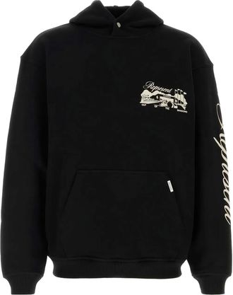 Represent Felpa Raceway in cotone con cappuccio - Nero
