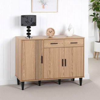 Seconique Tessa 3 Door 2 Drawer Sideboard in Natural