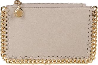 Stella McCartney Falabella Zip Card Holder - female - Stella McCartney - Wallets & Cardholders - Beige - ONE SIZE - Accessories