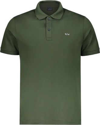 Paul & Shark Katoenen Polo Shirt met Logo Detail - Heren - Polos - Groen - M - Katoen - Tops