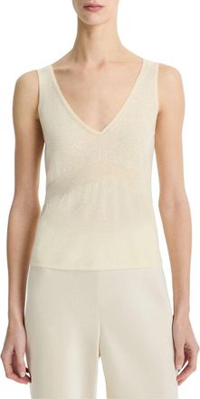 Vince Wool-Blend Ribbed V-Neck Tank