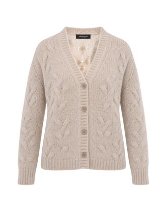 Fabiana Filippi Platinum Cash&agrave; Cable-Knit Mohair Cardigan