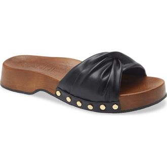 Ganni Tia Fairy Clog Slide Sandal in Black at Nordstrom, Size 10Us