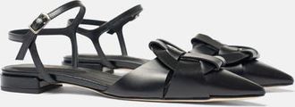 Scarosso Amanda Ballerinas in Black - Calf at Nordstrom, Size 38.5