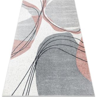 RugsX Rugsx - Alfombra Fusion 5868 Blanco / Rosa Oscuro - L&iacute;neas, Moderna, Abstracta Pink 180x270 Cm