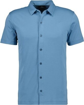 Ragman Poloshirt RAGMAN, Herren, Gr. S, blau (blau, 716), Baumwolle, regular fit, ohne Ausschnitt, Shirts Poloshirt
