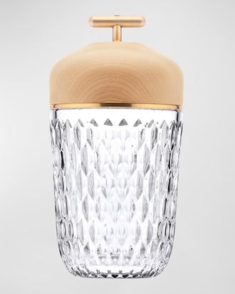 Saint-Louis Folia Clear Woodbrushed Brass Finish Portable Lamp