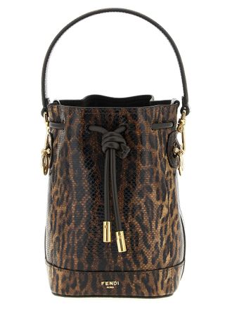 Fendi Brown Velvet Leather Womens Handbag
