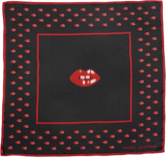 Marc Jacobs Blurred Lips Silk Scarf - Dames - Zijden sjaals - Veelkleurig - ONE Size - Accessoires