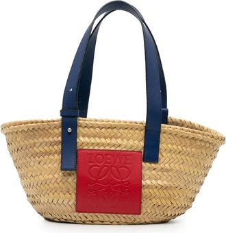 Loewe Borsa tote piccola in rafia 2018 - Marrone