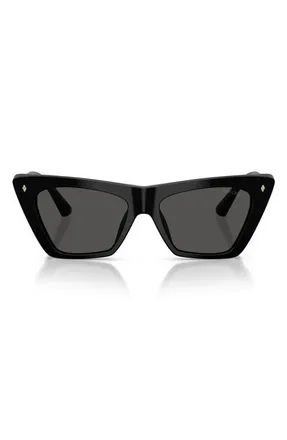 Jimmy Choo London 53mm Cat Eye Sunglasses in Black/dark Grey at Nordstrom