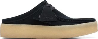 Clarks Mens Wallabee Cup Suede Shoes in Black