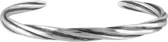 John Varvatos Mens Twist Cuff Bracelet in Silver at Nordstrom