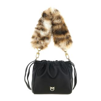 Pinko Borsa a secchiello in pelle con coulisse - - Bags - Donna - Nero - ONE SIZE