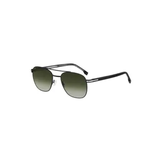 BOSS Double-bridge sunglasses in black steel