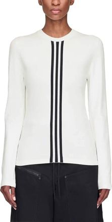 adidas 3-Stripes Long Sleeve Tee - Dames - Sportshirts - Wit - XS - Leer - Fitness