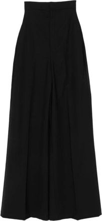 Rick Owens Broeken, Dames, Zwart, L, Wijde broek