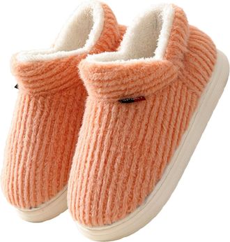 Generic Womens Plush Cloud Slippers,Cozy Fleece-Lined House Shoes Warm Winter Booties with Non-Slip Sole, Slippers Women Ladies for Indoor/Outdoor Use