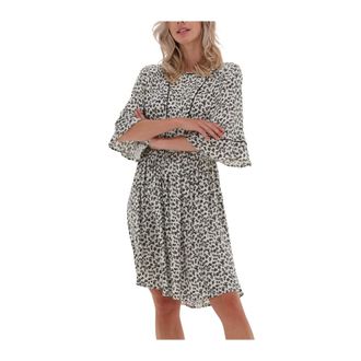 Scotch & Soda Kleedjes, Dames, Veelkleurig, M, Flounce Sleeves T-shirt Shape Jurk