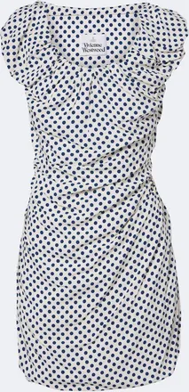 Vivienne Westwood Ginnie Amber draped polka-dot minidress