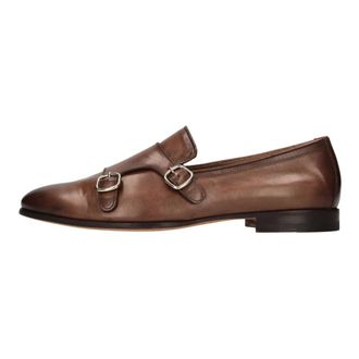 Santoni Heren, Schoenen, Bruin, Maat: 41 EU Leer