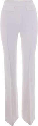 Elisabetta Franchi Wide Trousers, female, White, Size: S Wide Trousers