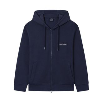A|X Armani Exchange Full Zip Hooded Sweatshirt - Heren - Vesten met rits - Blauw - XL - Katoen - Hoodies & sweatvesten