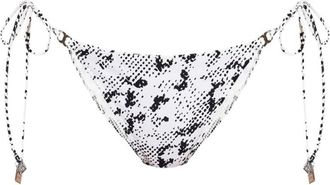 Tory Burch White printed tie-side bikini bottoms
