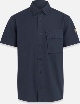 Belstaff Mens Belstaff Short Sleeve Scale Shirt Dark Ink - Navy - Size: 42
