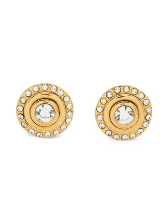 Chanel Oorclips verfraaid met kristallen - Goud