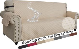 OEM Sof&aacute; De 3 Plazas, Funda Impermeable, Reversible, Antideslizante, Apta Para Mascotas, Color Beige