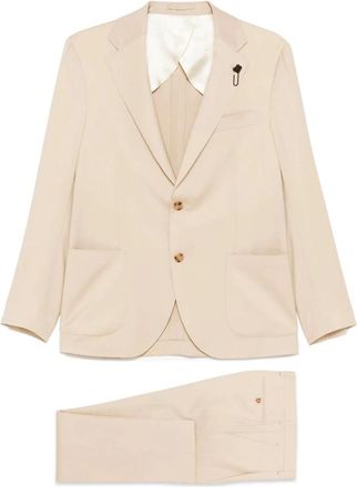 Lardini Heren, Pakken, Beige, Maat: 2XL Wol