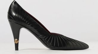 Versace D&eacute;collet&eacute; Gianni in pelle trapuntata con logo Medusa e tacco a stiletto