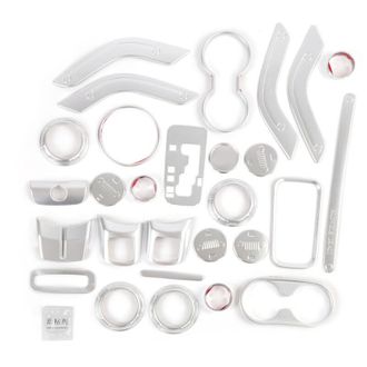 OEM Kit De 28 Piezas Para Molduras Interiores De Techo, Volante, Consola, Manijas De Puerta, Perilla De Control De Aire Acondicionado Y Palanca De Cambios